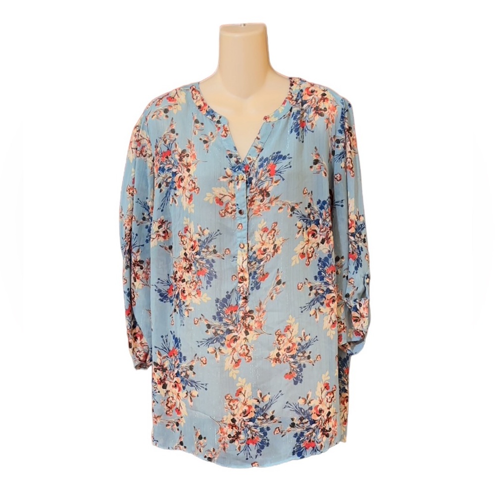 Sara Michelle‎ Plus Size 2X Floral Print Top